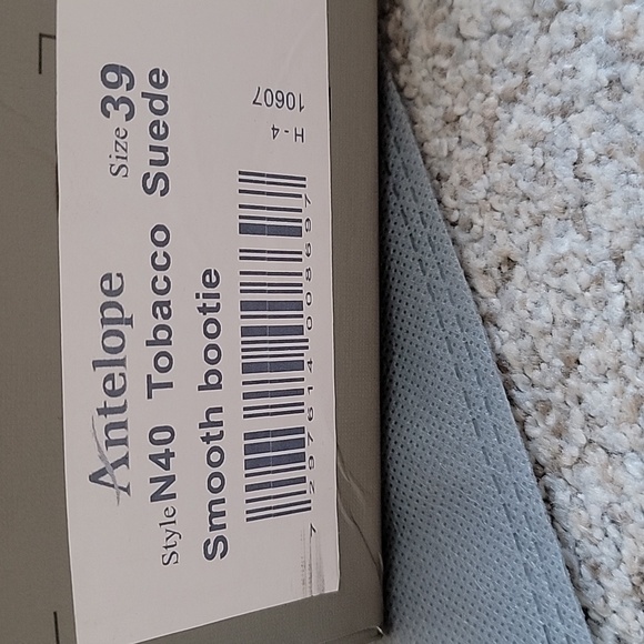 New Antelope Tobacco Suade Smooth Bootie N4 Sz EU 39/ 8 USA - Picture 8 of 8